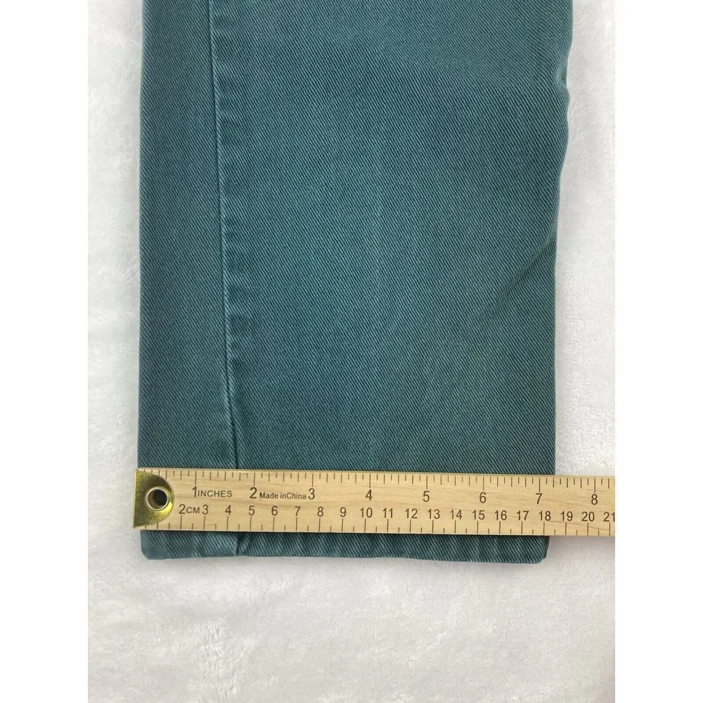 Get Spoiled by Squeeze Womens Forest Green Button Fly Jeans Straight Leg Size 11